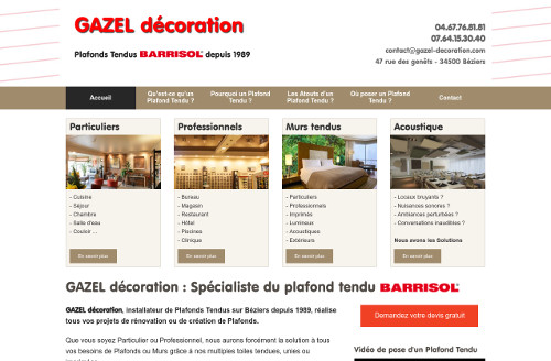 Gazel décoration: plafonds tendus - Béziers